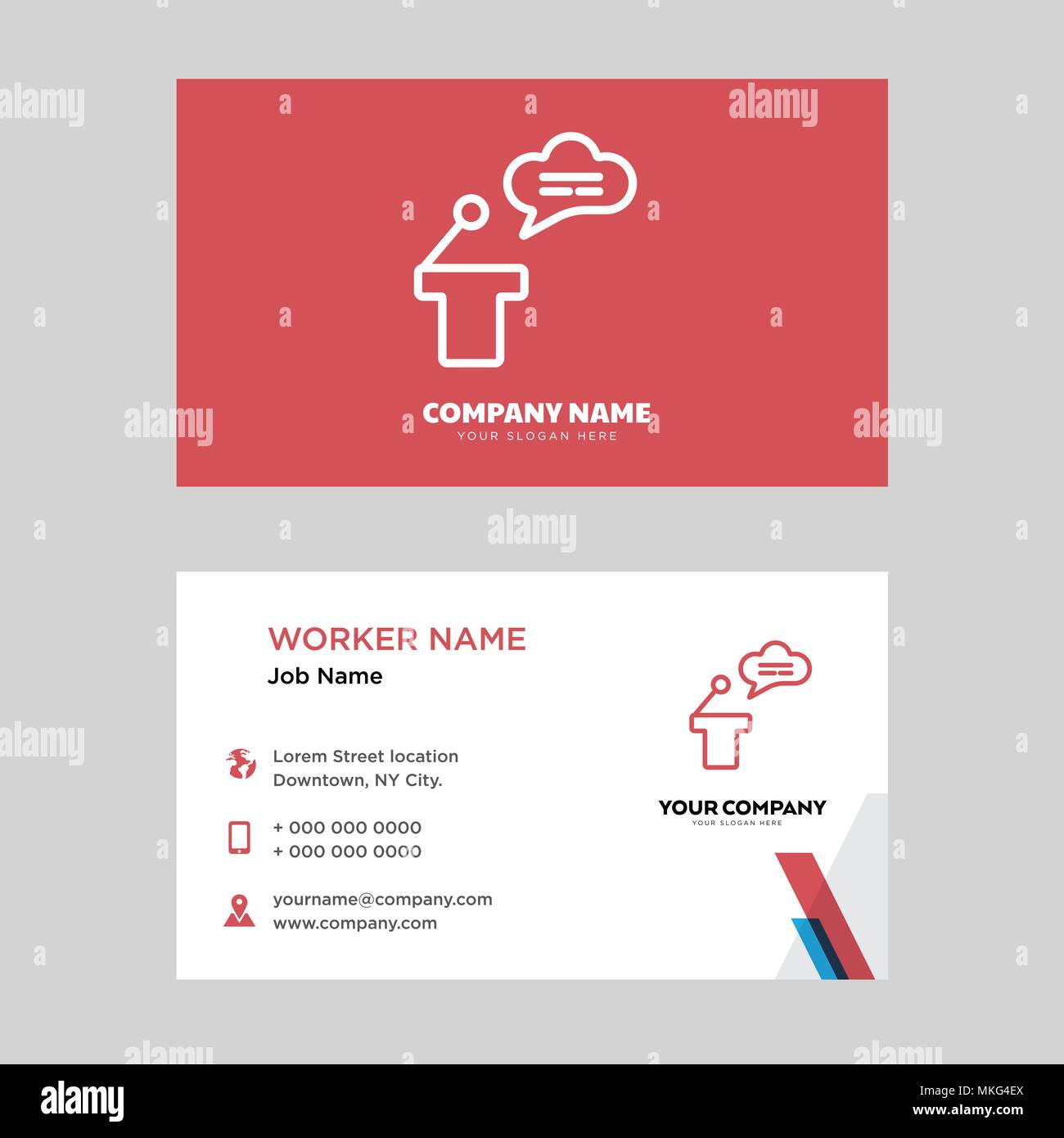 Conference business card design template, Visiting for your For Conference Id Card Template
