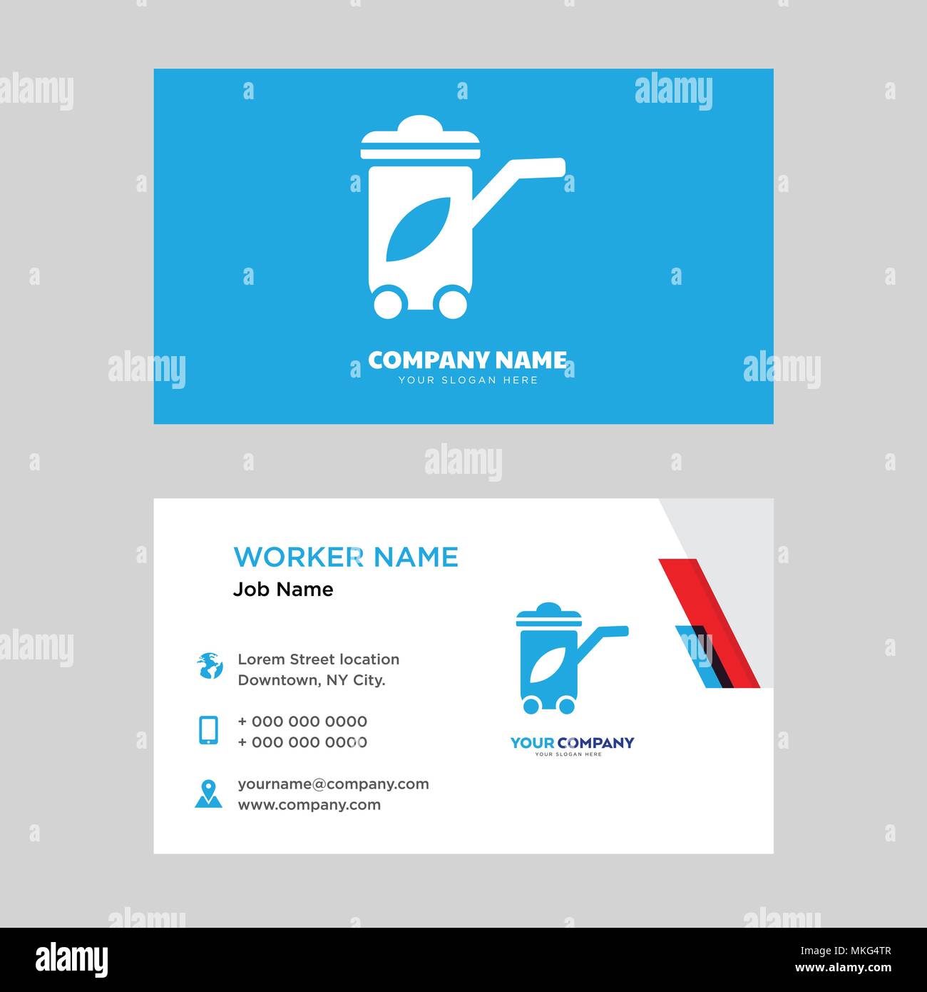 Recycling bin business card design template, Visiting for your Inside Bin Card Template