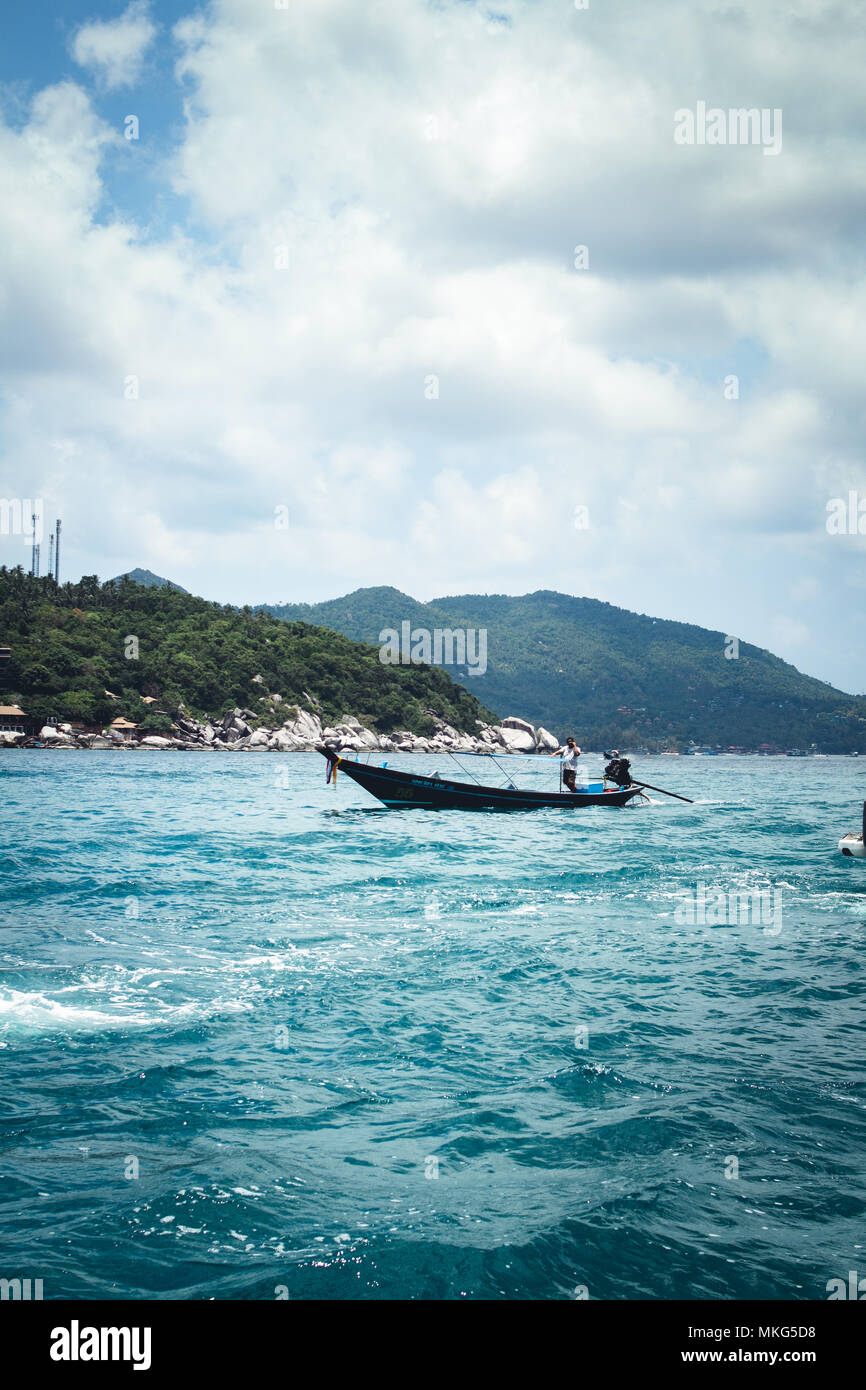 Fishing boat In the morning sea South Asia Stock Photo - Alamy
