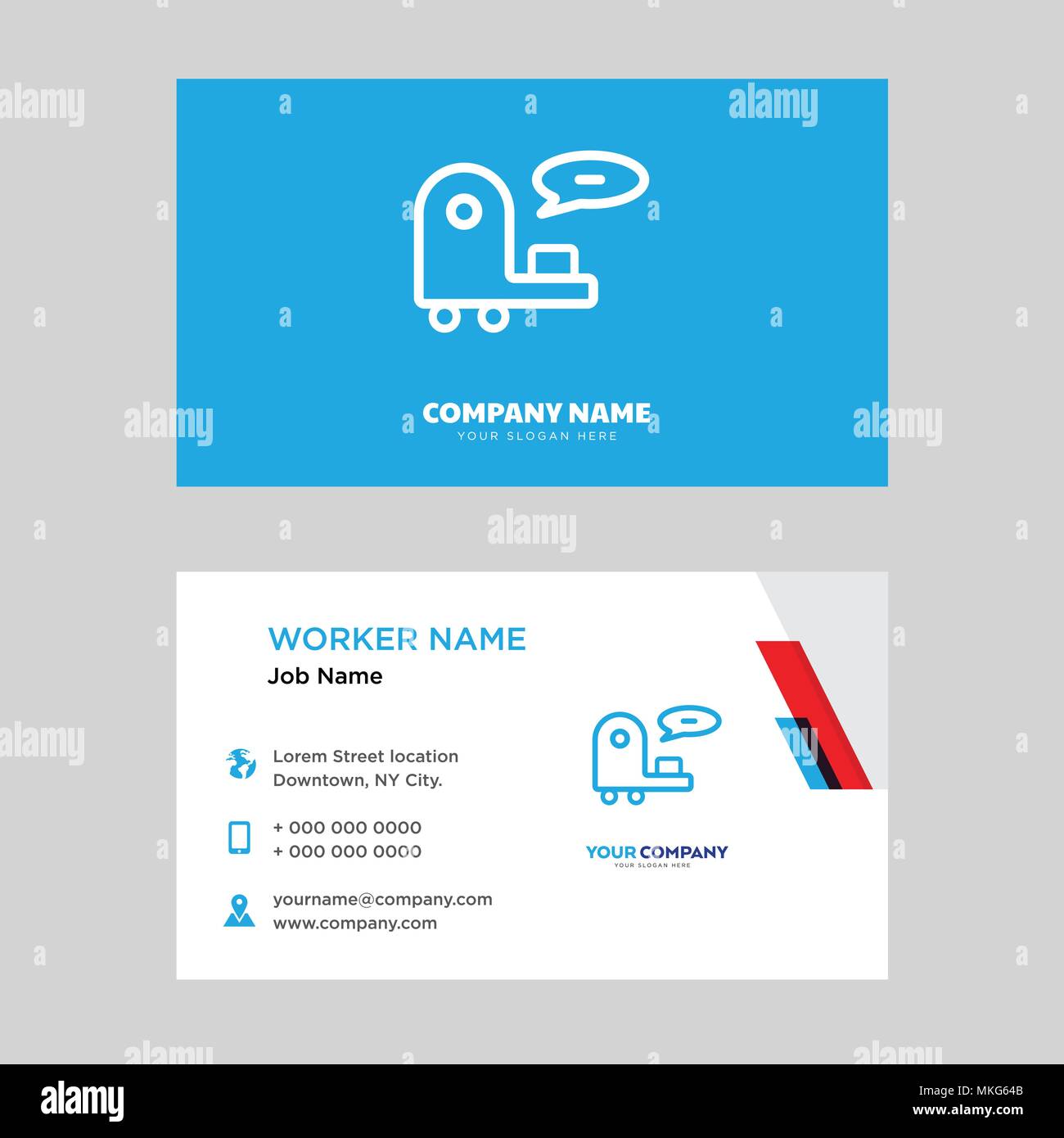 Customer support business card design template, Visiting for your Regarding Customer Information Card Template