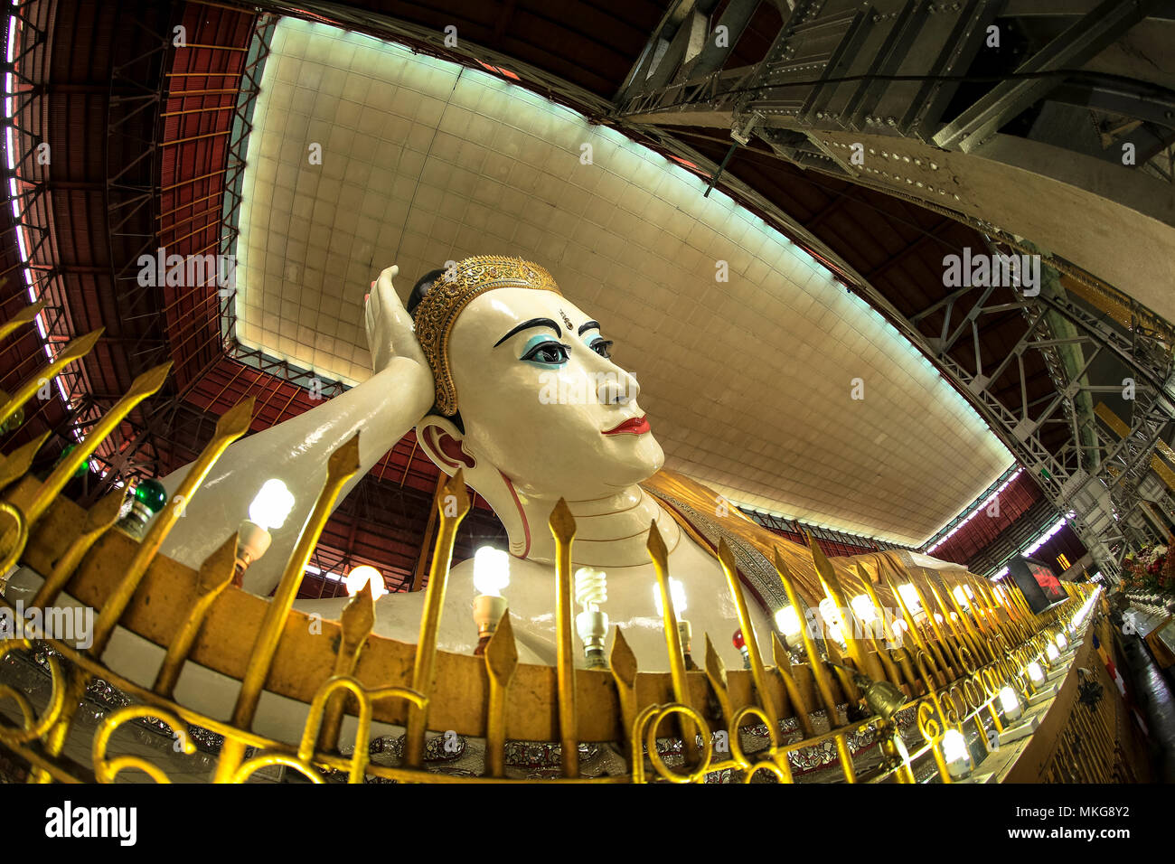 The little known Chaukhtatgyi Temple in Myanmar capital city Yangon has