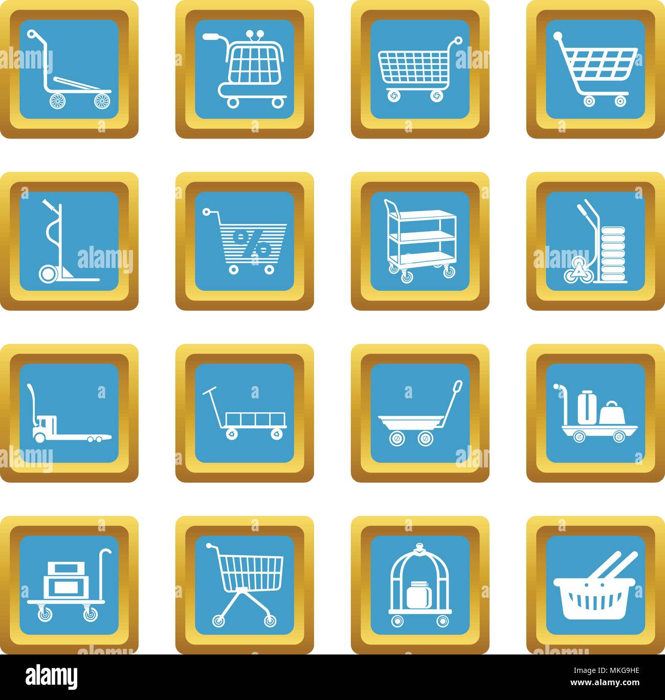 Cart types icons set sapphirine square vector Stock Vector Image & Art ...