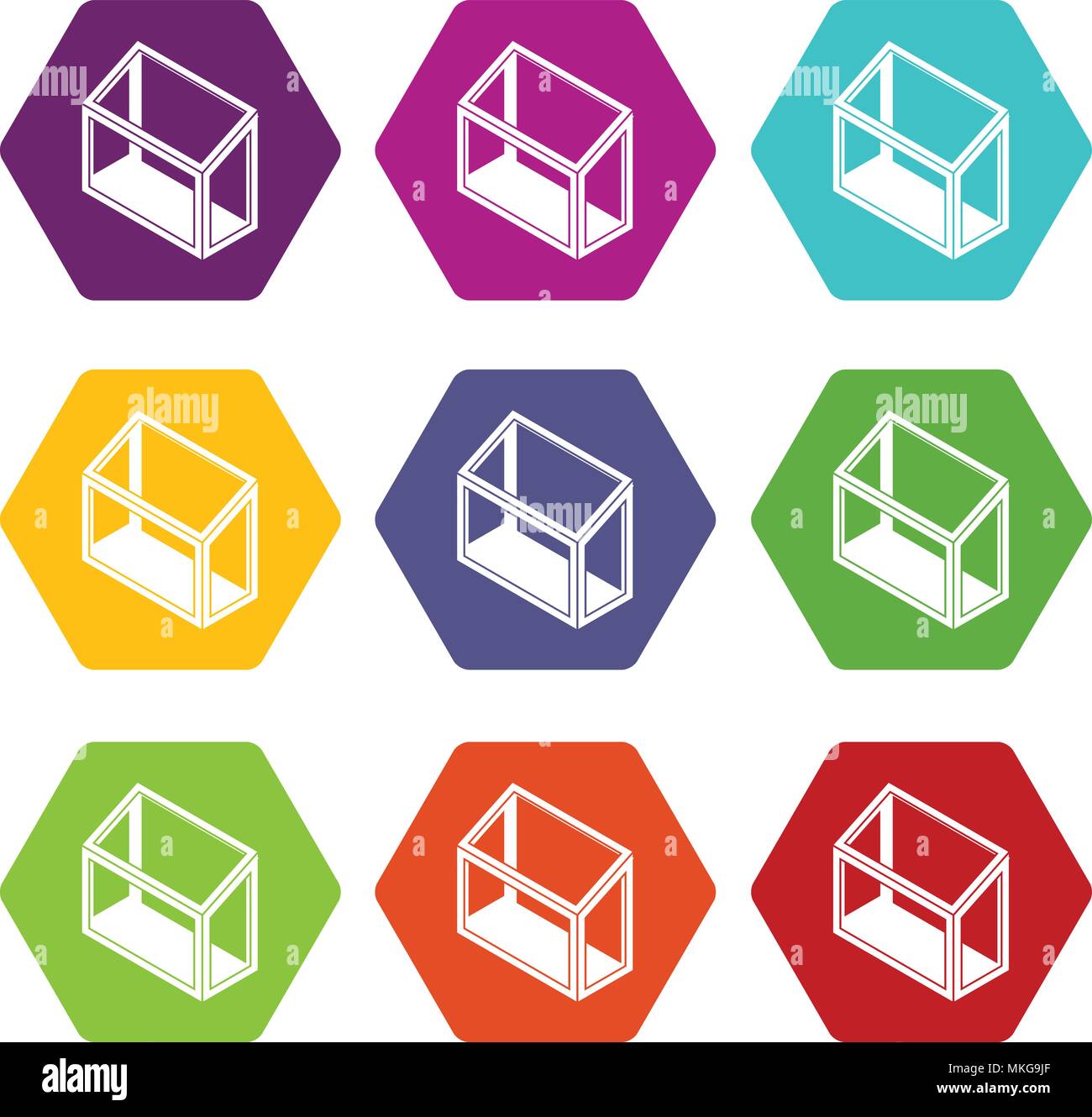 Balcony window frame icons set 9 vector Stock Vector Image & Art - Alamy