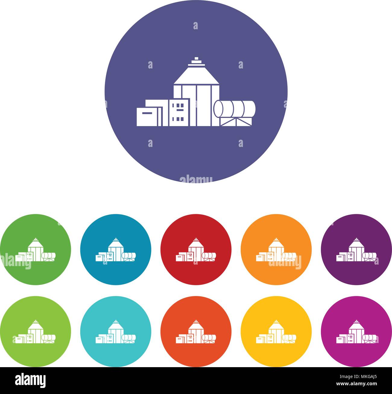 Chemical hangar icon, simple style Stock Vector