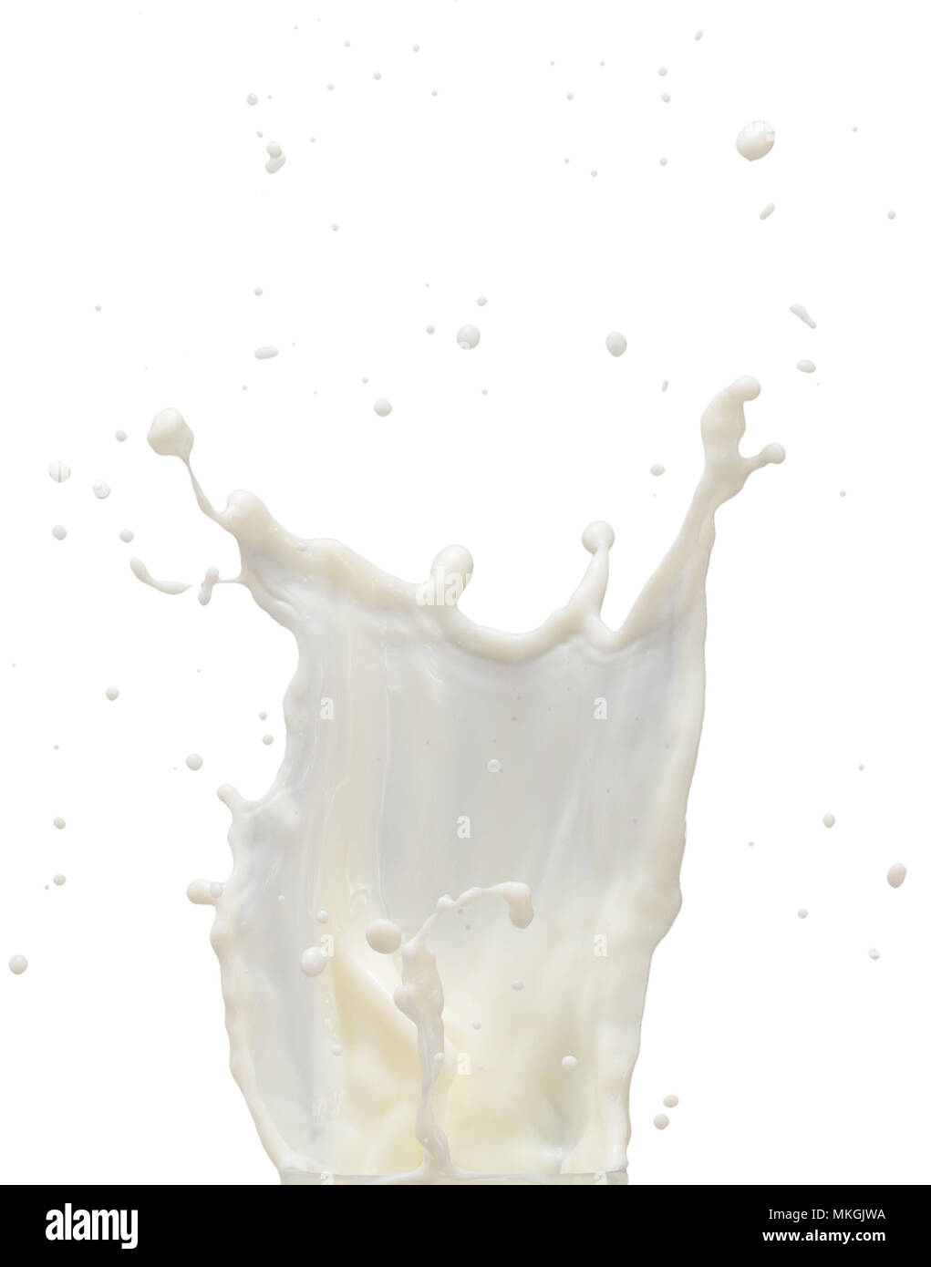 milk splash isolated on a white background Stock Photo - Alamy