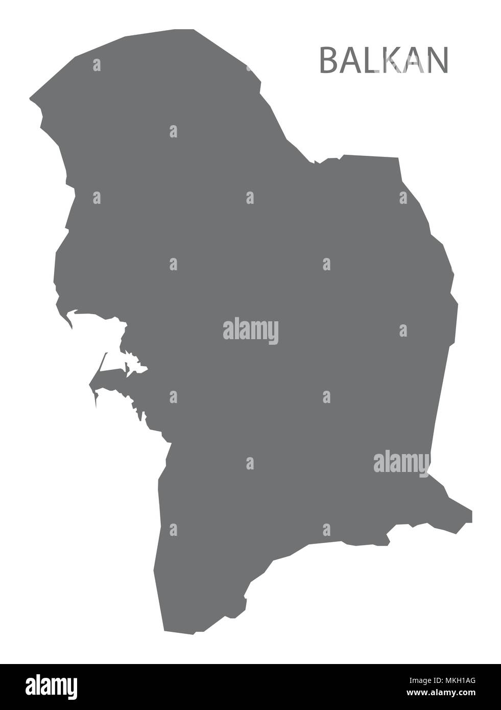 Balkan map of Turkmenistan grey illustration shape Stock Vector