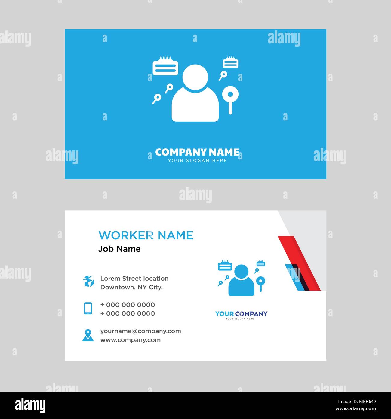 Detective business card design template, Visiting for your company