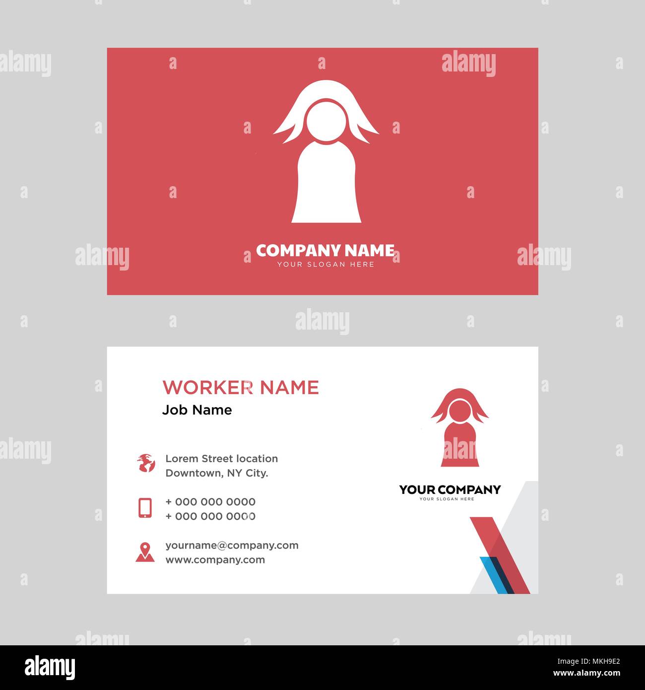 Teacher business card design template, Visiting for your company Inside Teacher Id Card Template