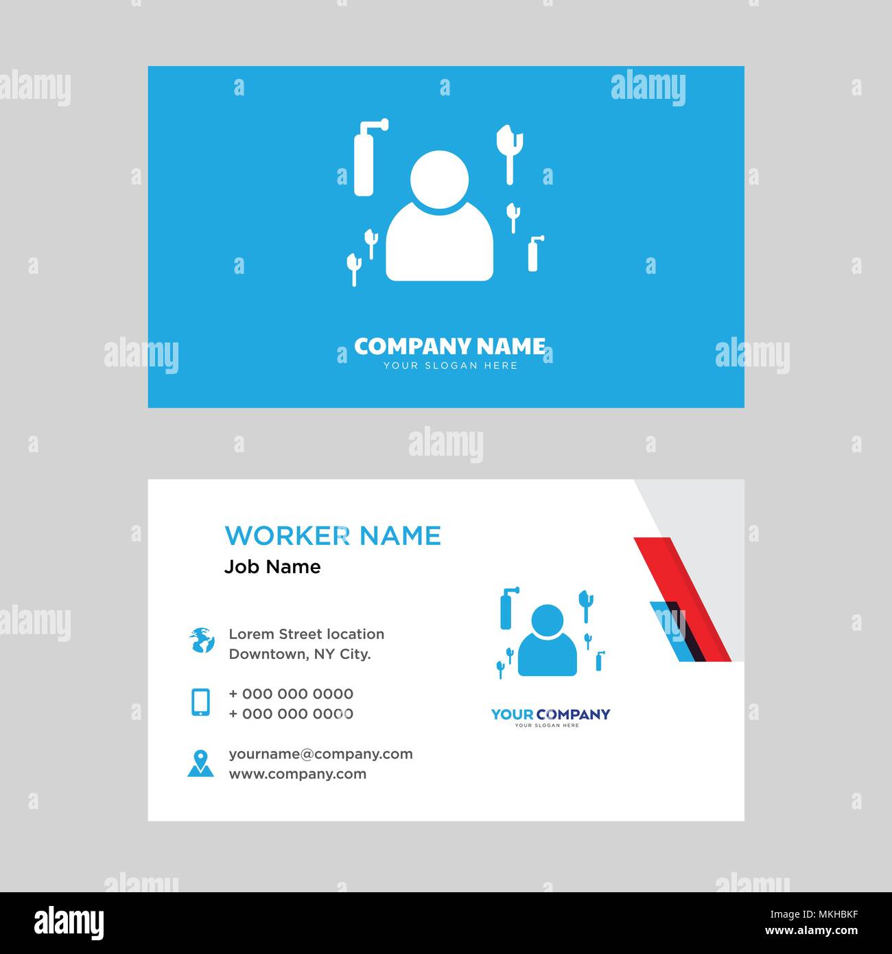 Maid Business Card Design Template Visiting For Your Company Modern Horizontal Identity Card Vector Stock Vector Image Art Alamy