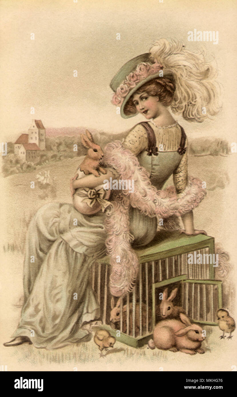 Пасхальные открытки Викторианские