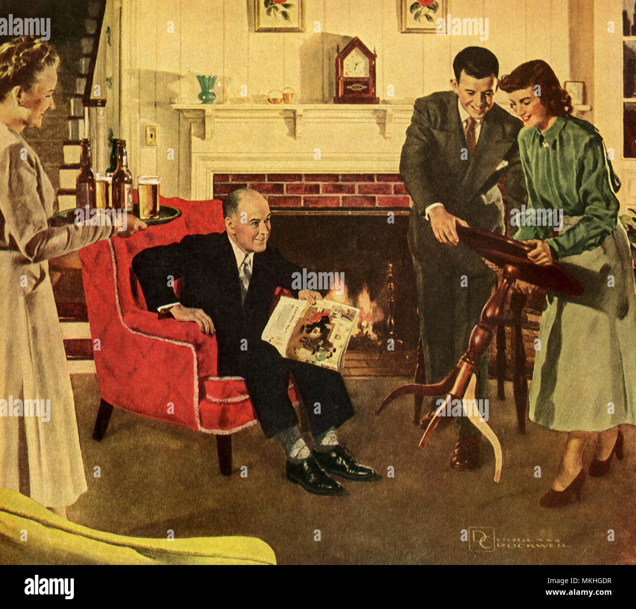 Meeting Her Parents Stock Photo Alamy