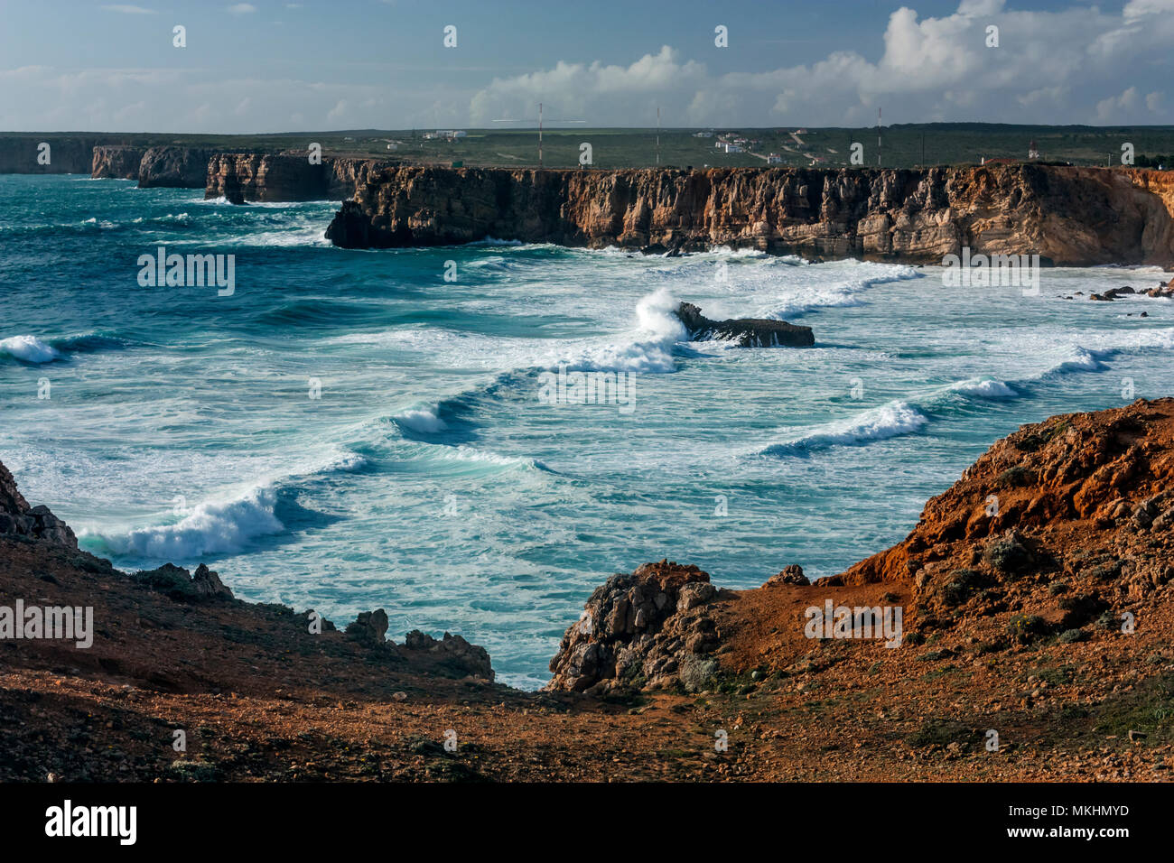 Sagres Coastline, Portugal Stock Photo