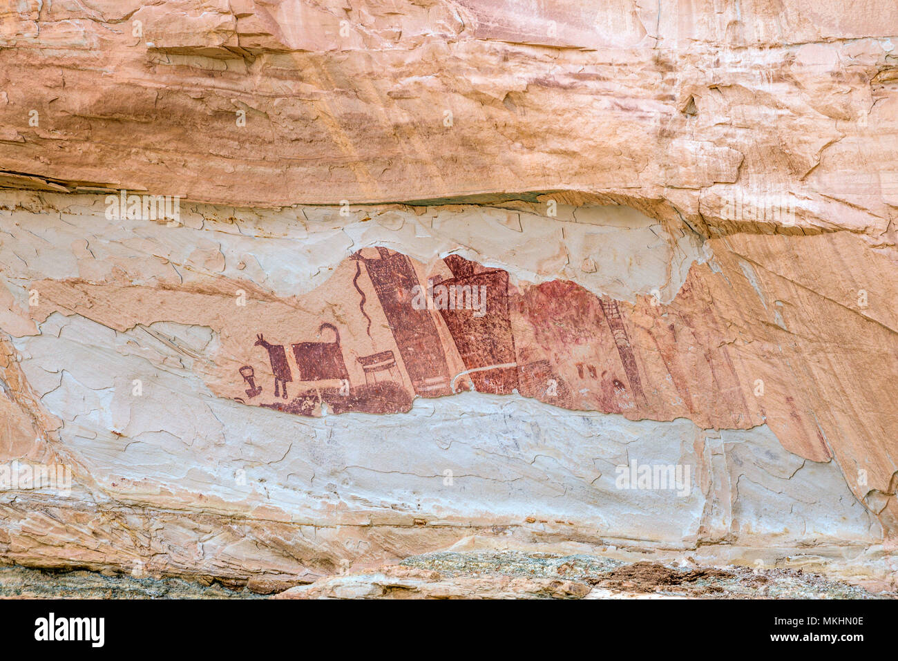 Petroglyphs, Capitol Reef, Utah Stock Photo