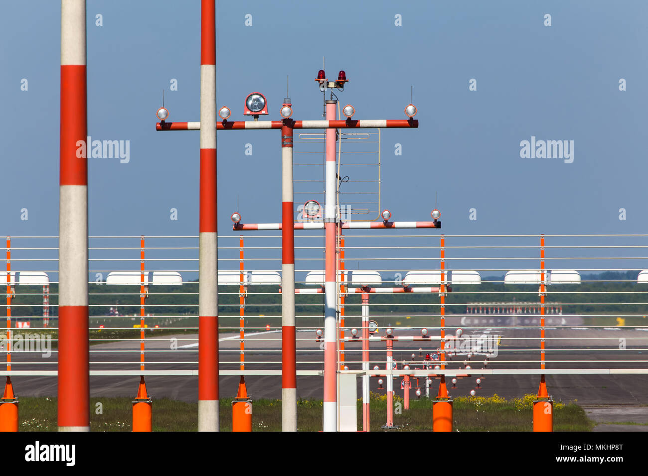 airport beacons in daylight Stock Photo - Alamy