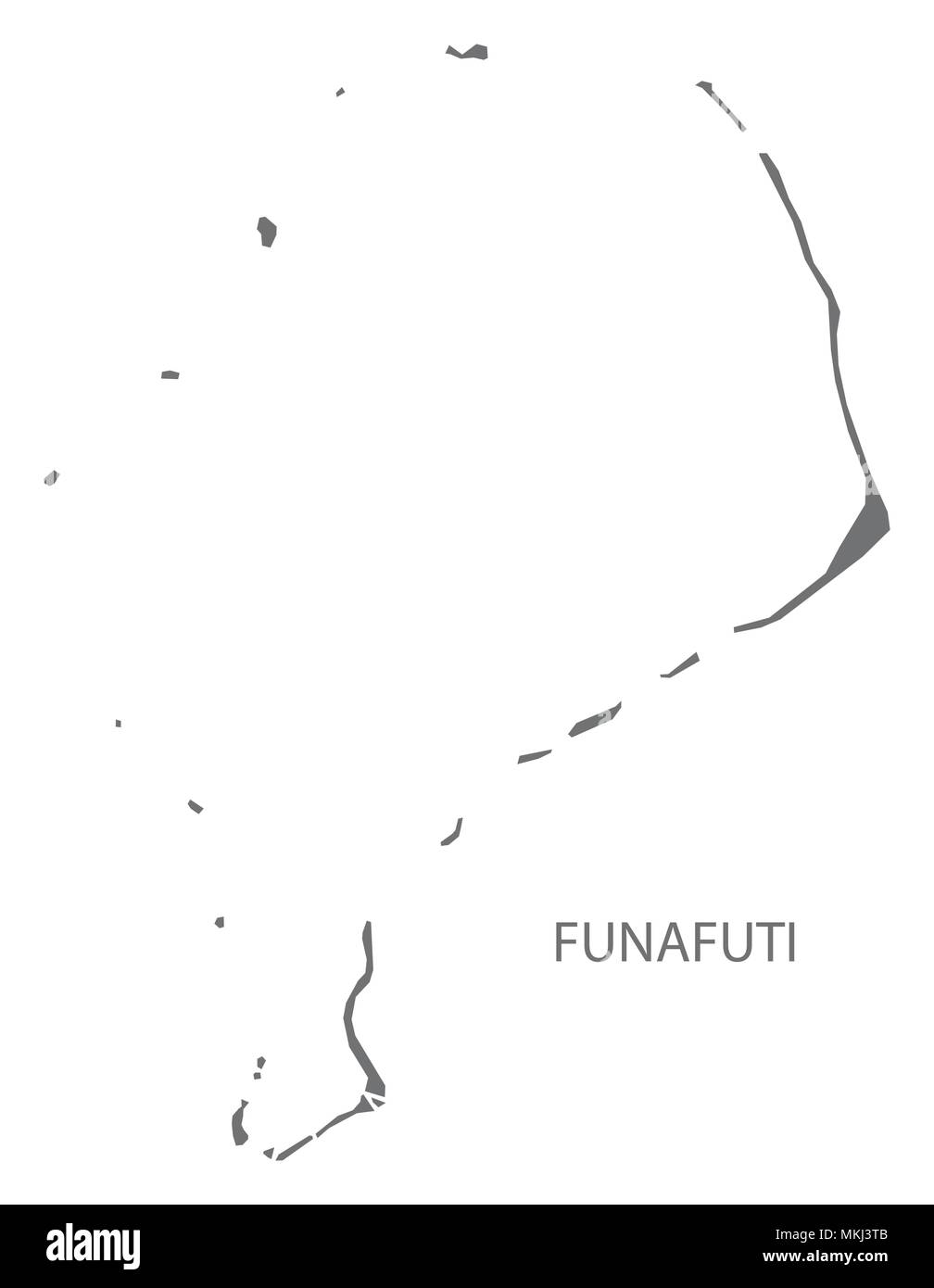 Funafuti map of Tuvalu grey illustration shape Stock Vector Image & Art ...