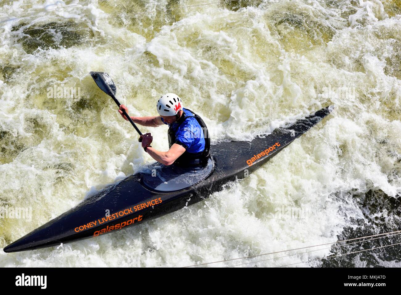 White water rafting at the national water sports centre hires stock