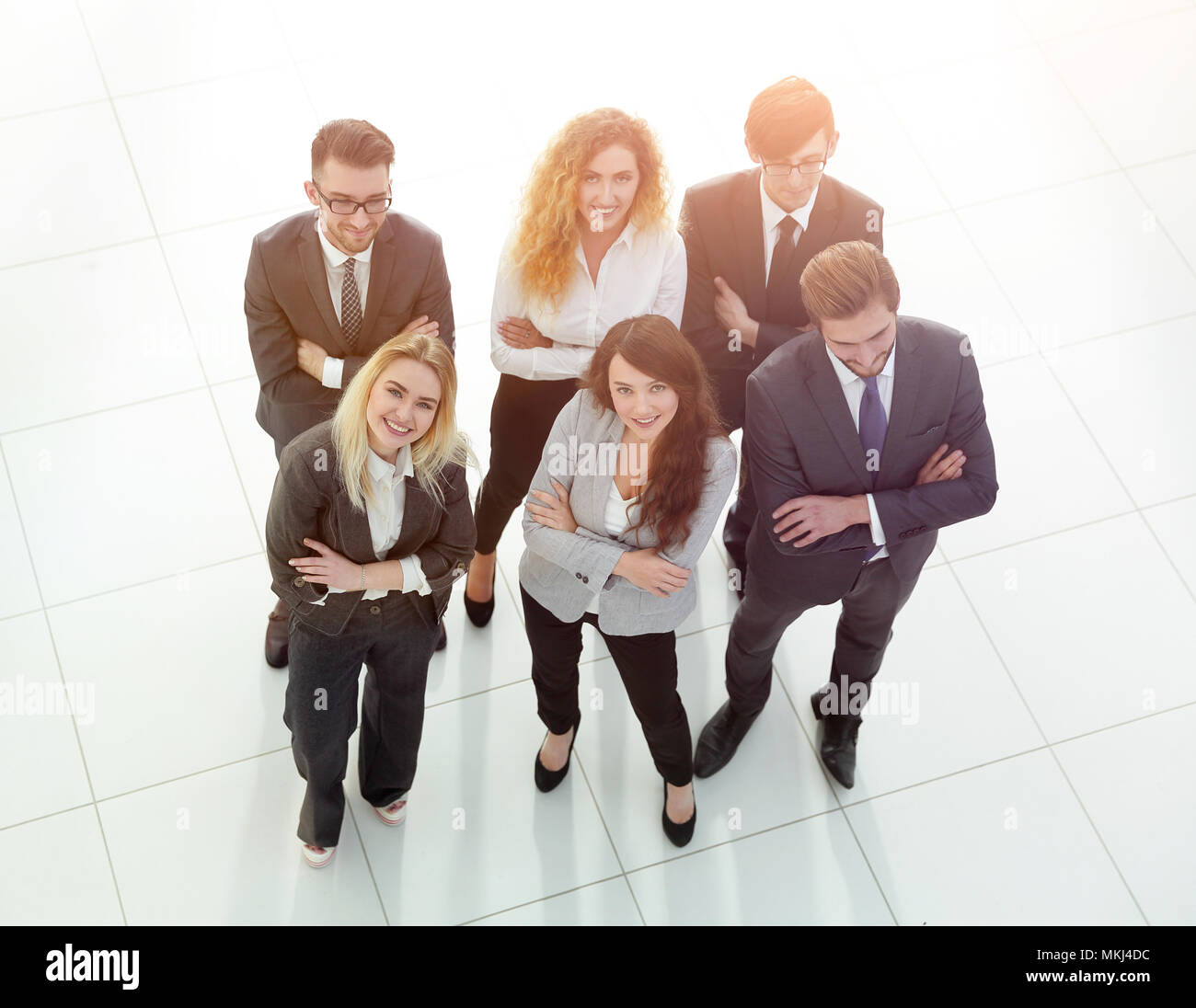 group of smiling business people Stock Photo - Alamy