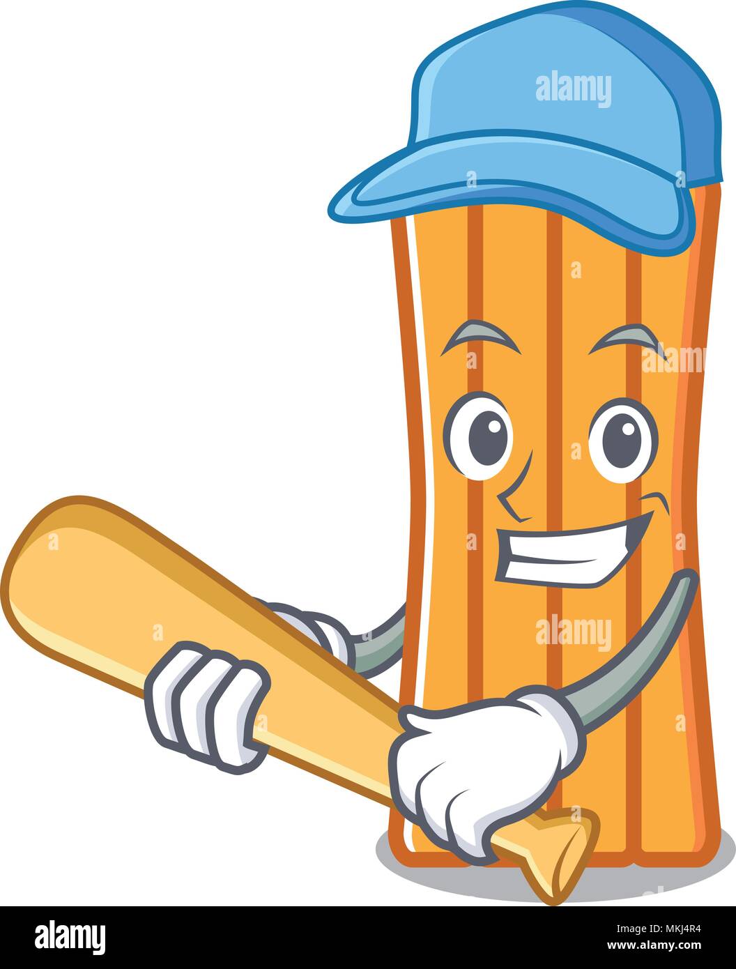 Playing baseball air mattress character cartoon Stock Vector Image ...