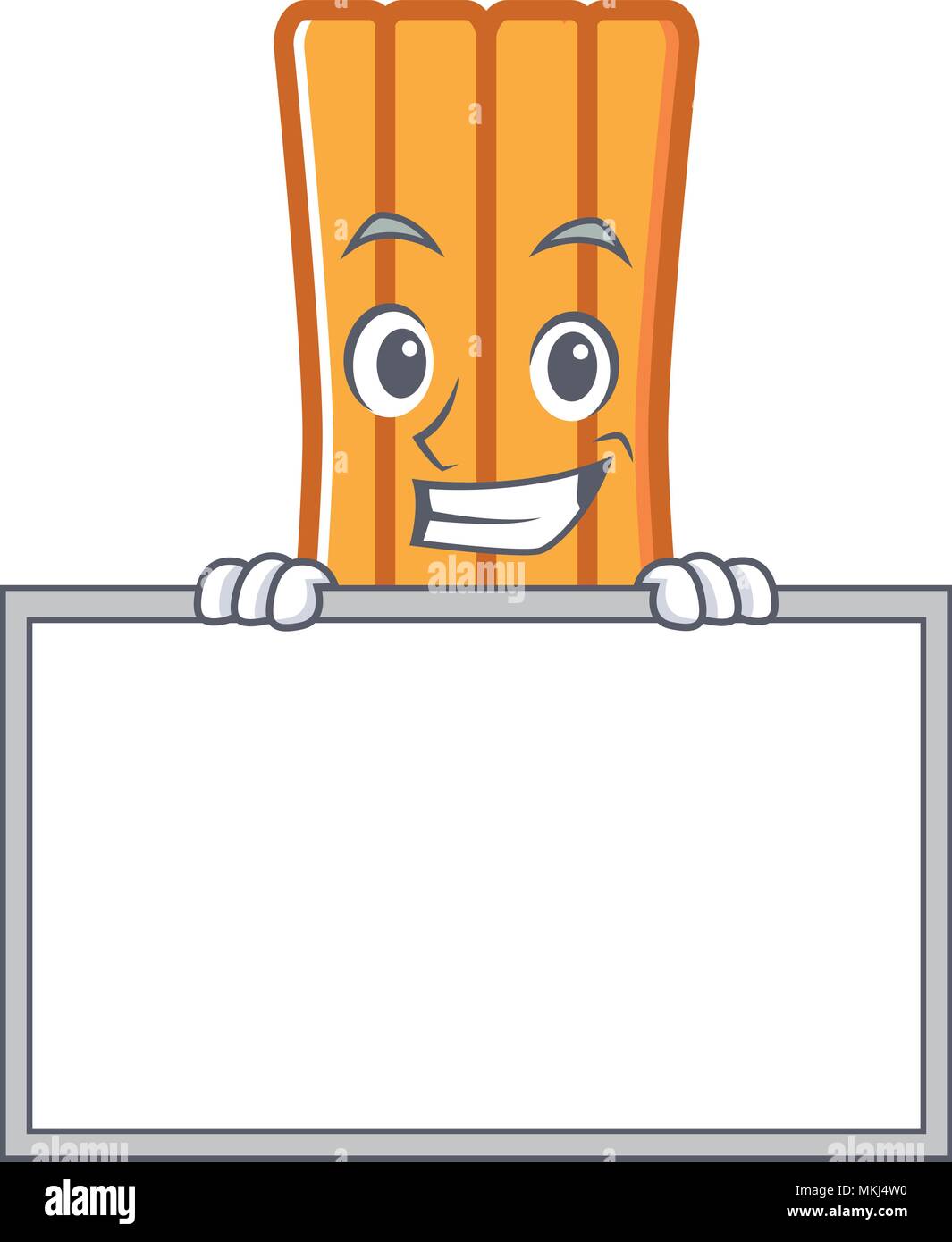 Grinning with board air mattress character cartoon Stock Vector Image ...