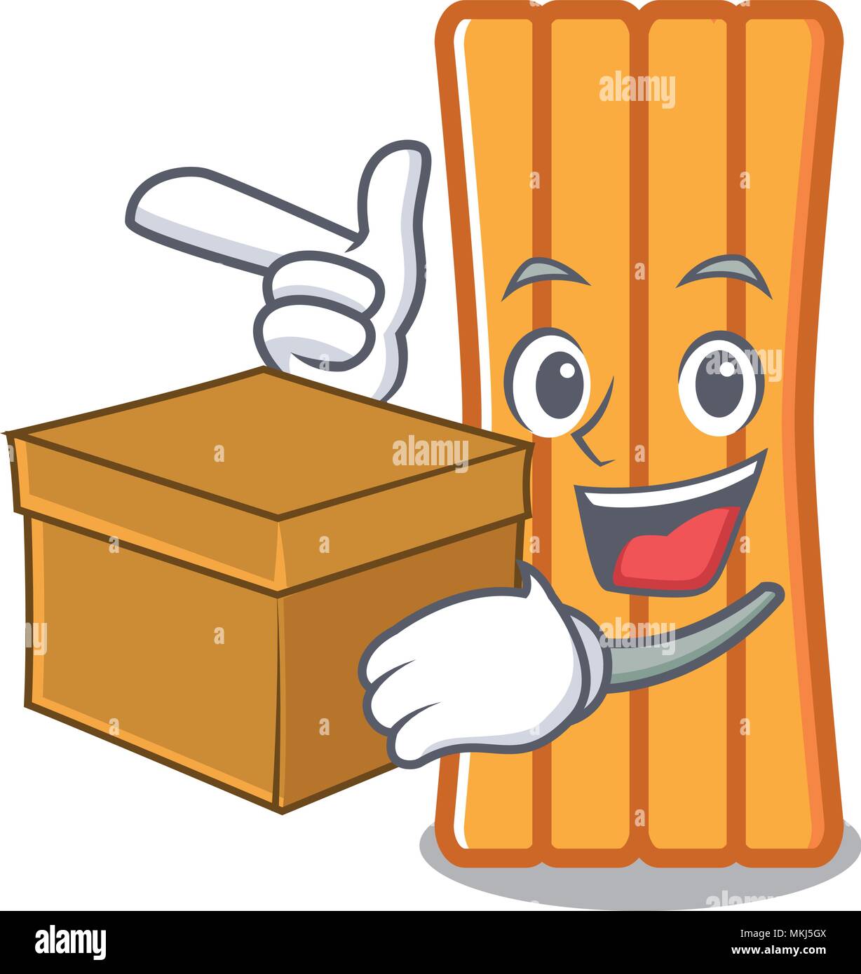 With box air mattress character cartoon Stock Vector Image & Art - Alamy