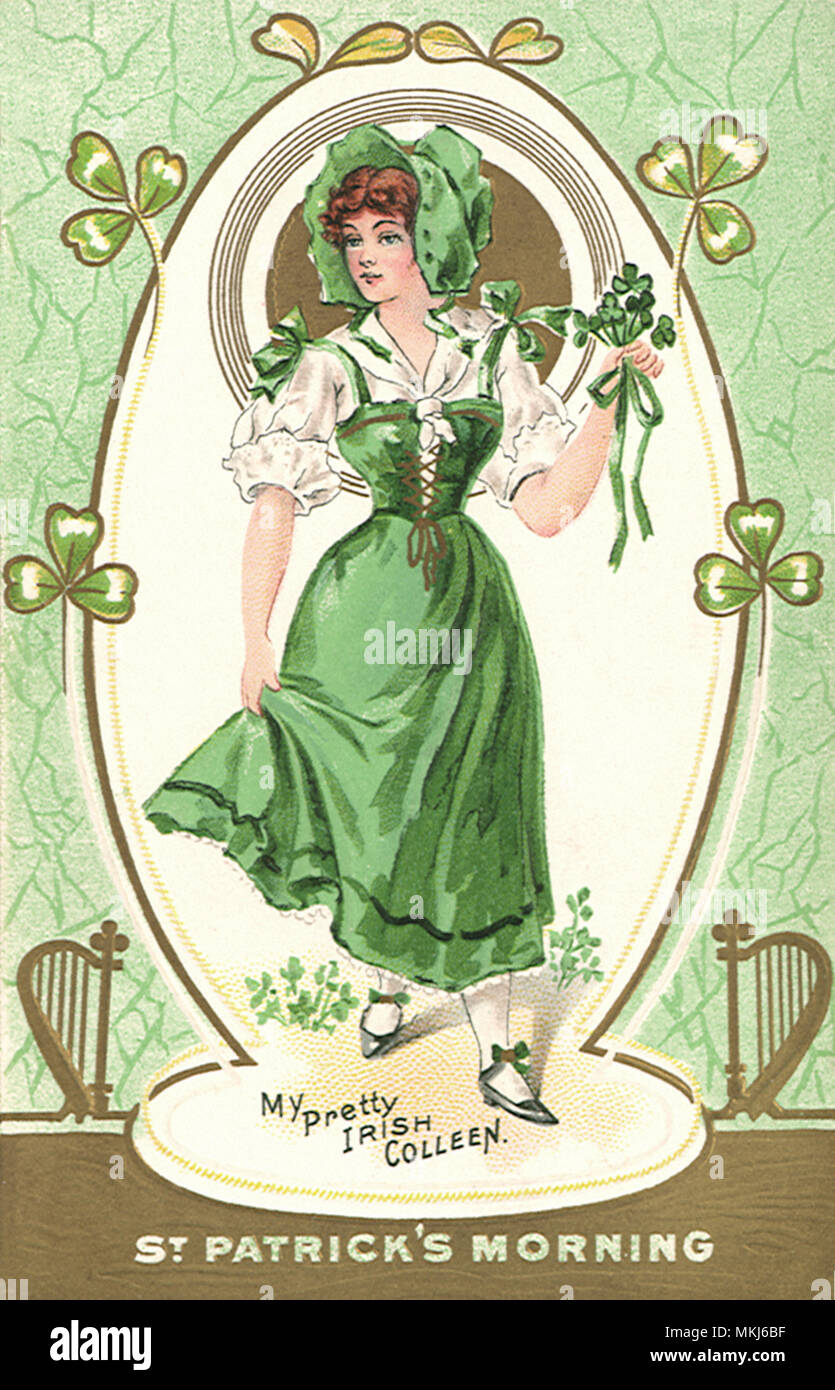 Lady in Green Stock Photo