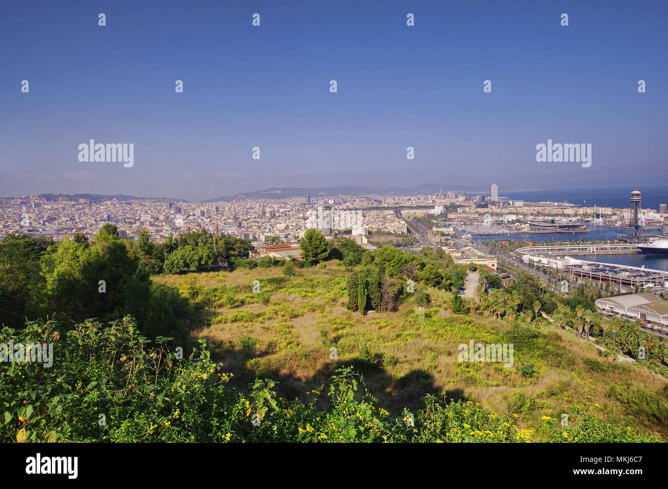 Barcelona cityscape view in Spain Stock Photo - Alamy