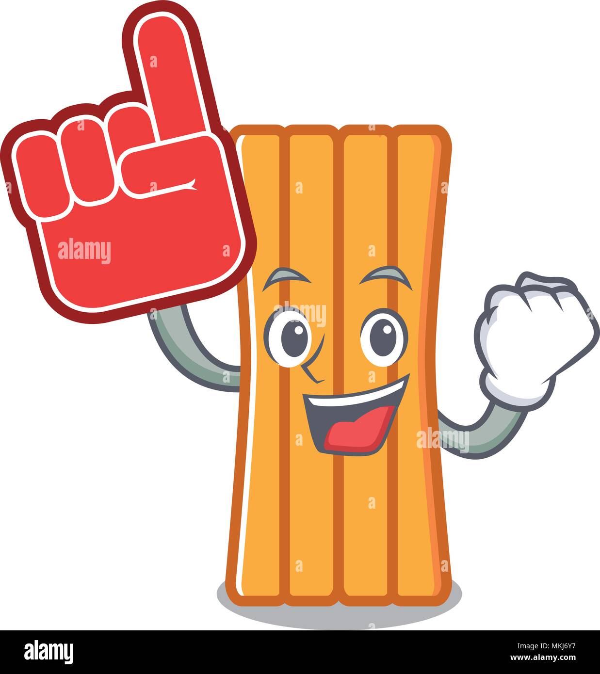 Foam finger air mattress mascot cartoon Stock Vector Image & Art Alamy