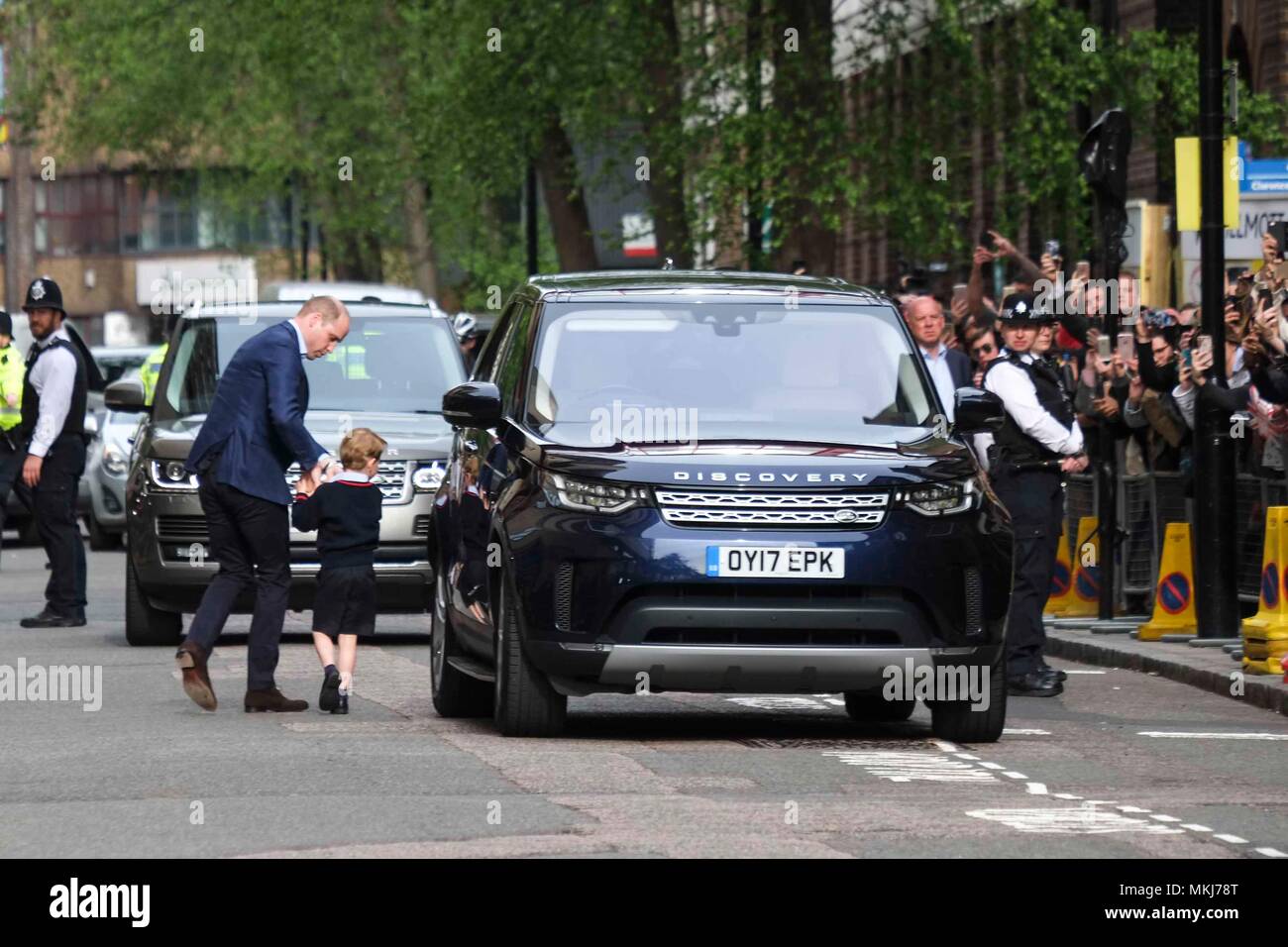 Prince William Duke Of Cambridge Arrives With Prince Geoge And Princess Charlotte To Visit 