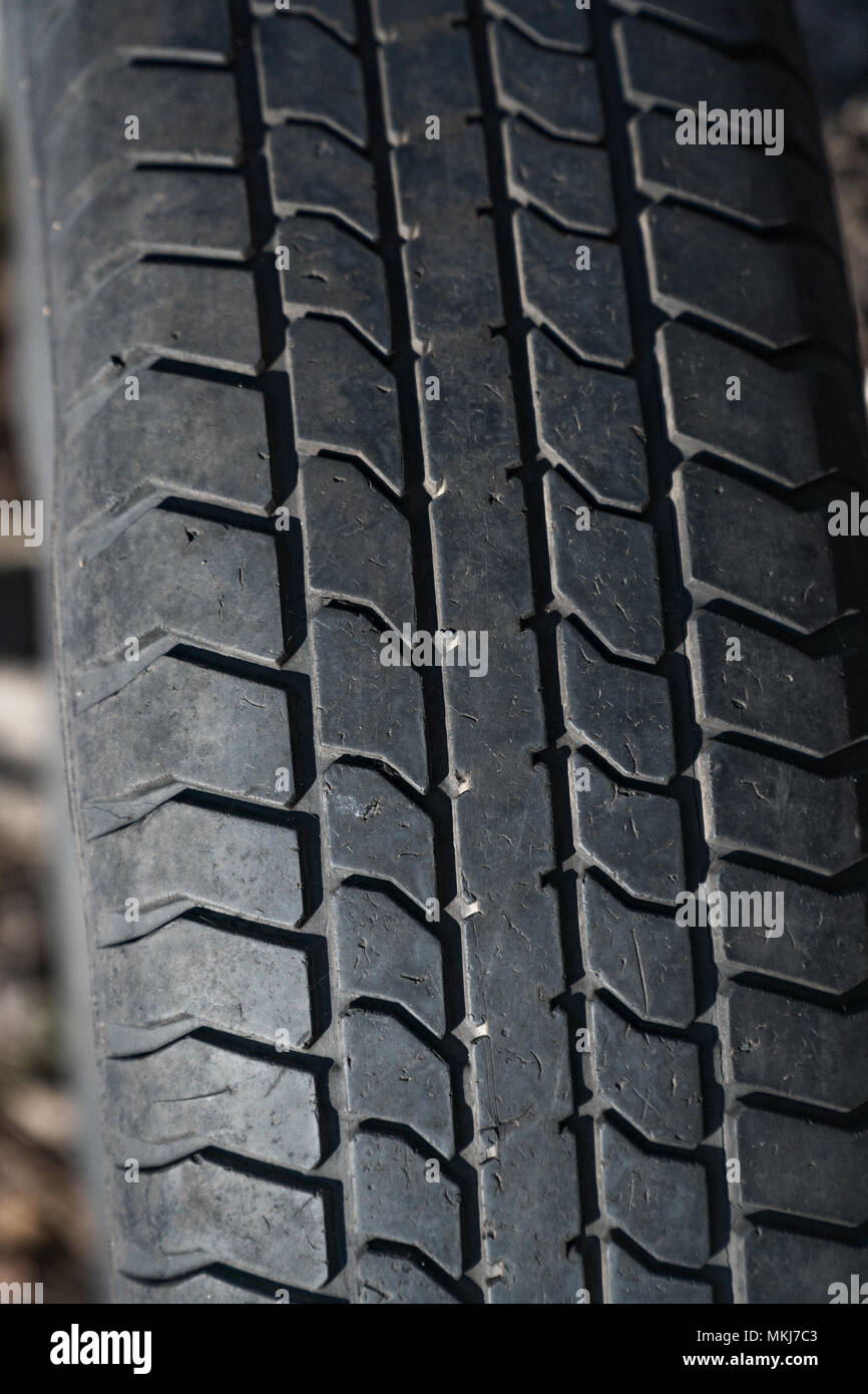 Old Worn Tire With A Worn Tread Stock Photo Alamy