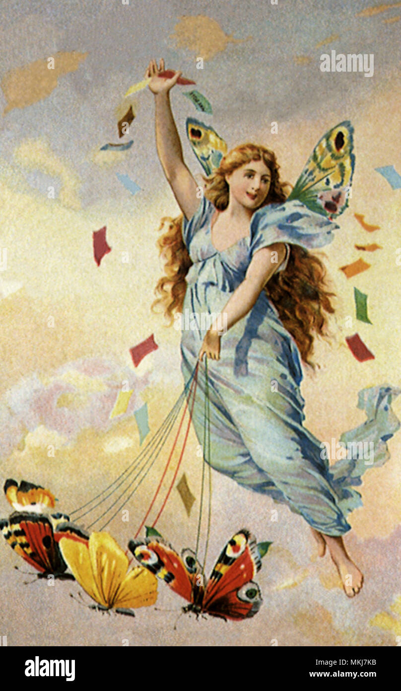 Fairy and Butterflies Stock Photo