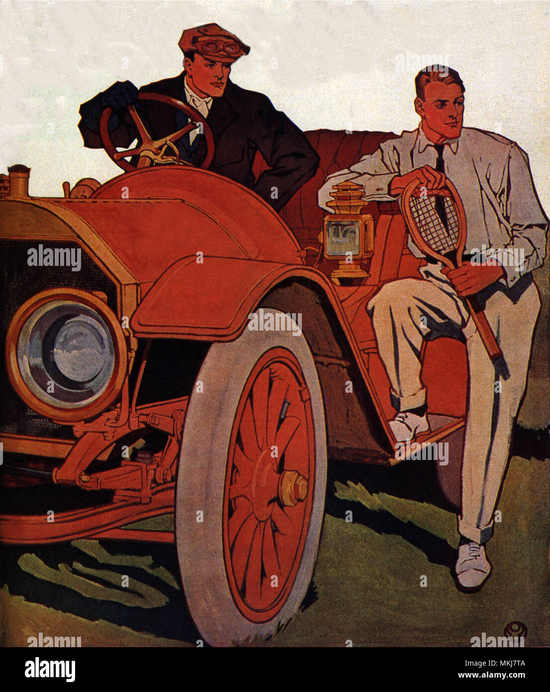 Vintage car illustration hi-res stock photography and images - Alamy