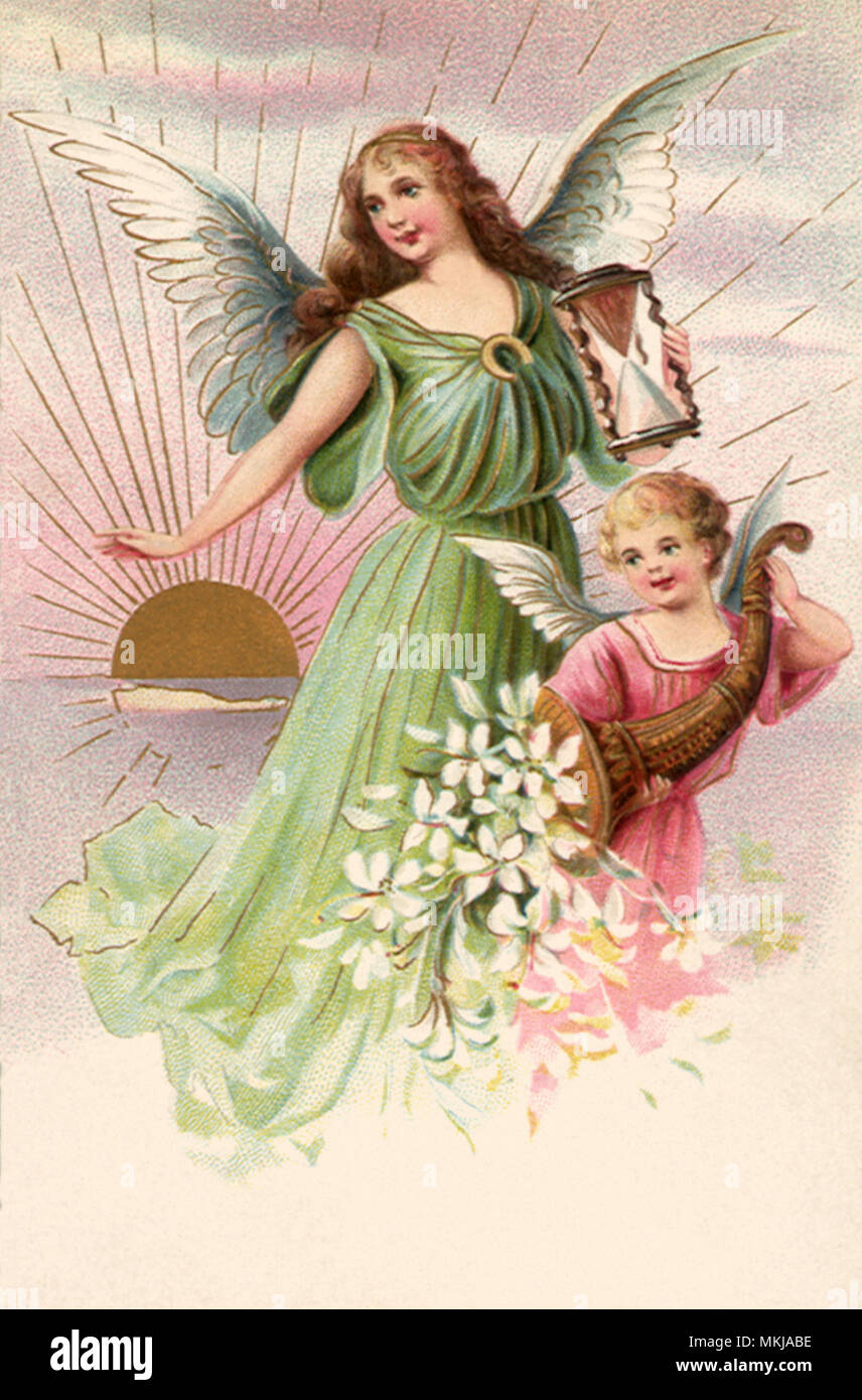 Angels of Time and Plenty Stock Photo Alamy