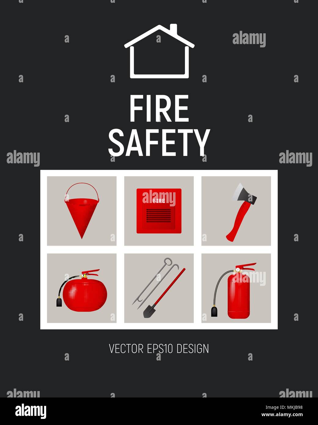 Pamphlet fire safety concept template Stock Vector Image & Art Alamy