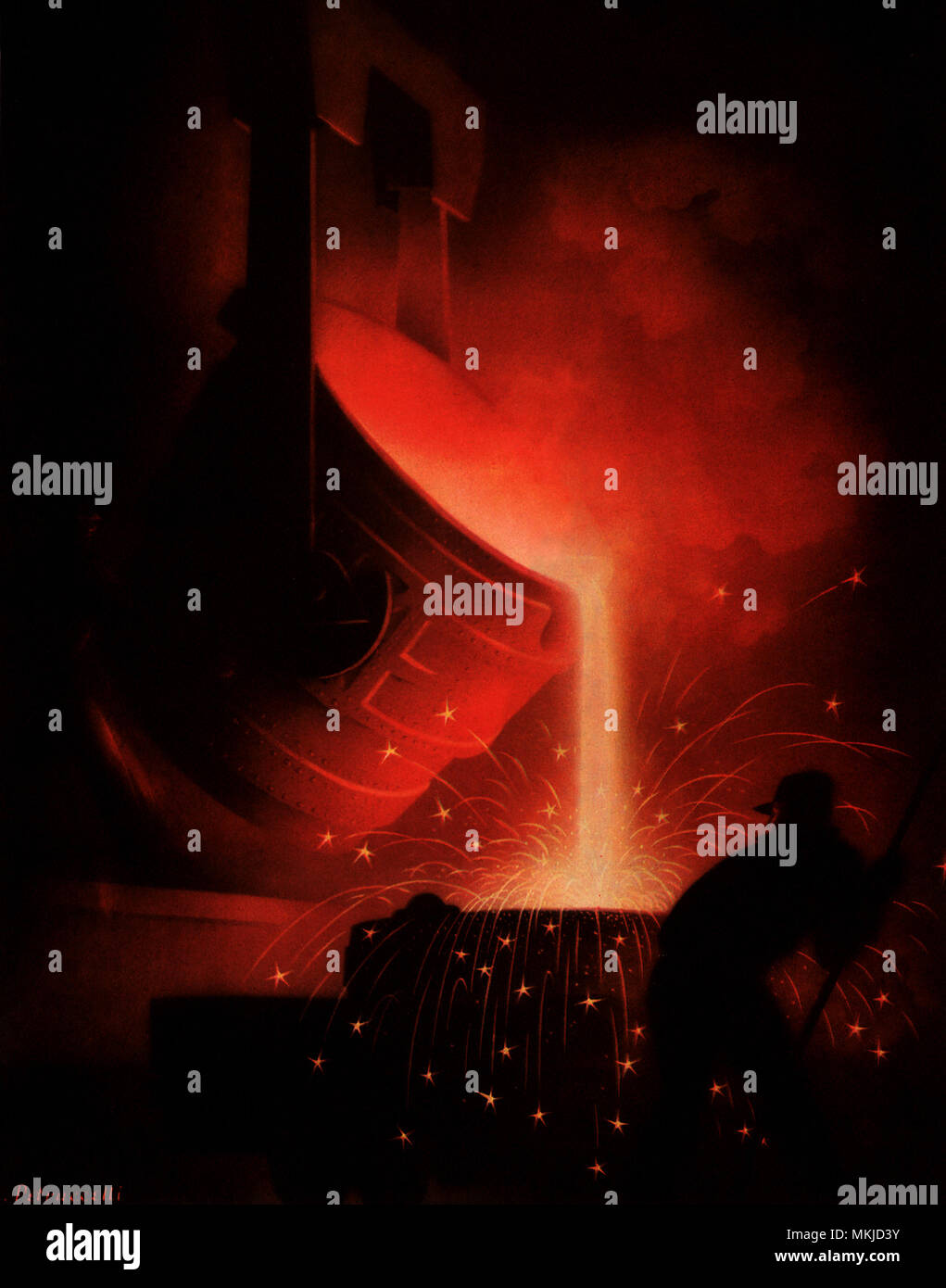 Molten Metal and Cauldron Stock Photo Alamy