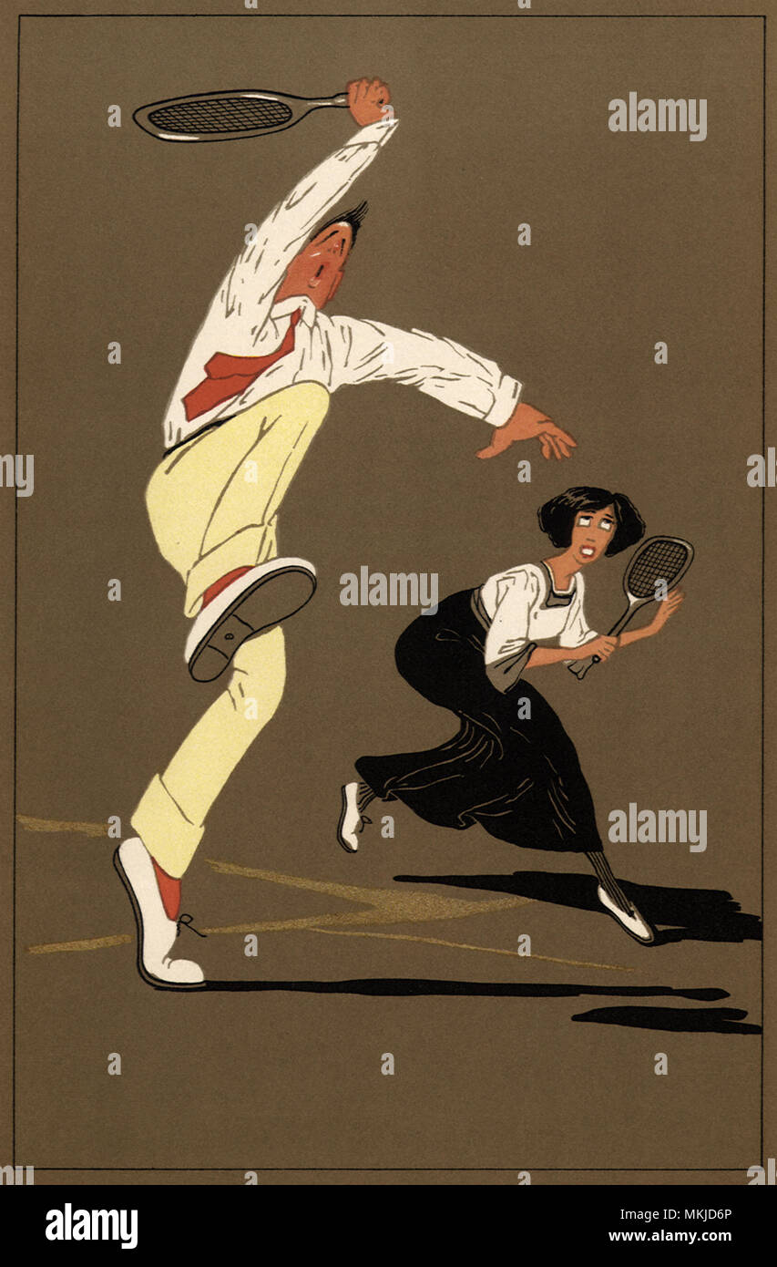 Playing tennis vintage hi-res stock photography and images - Alamy