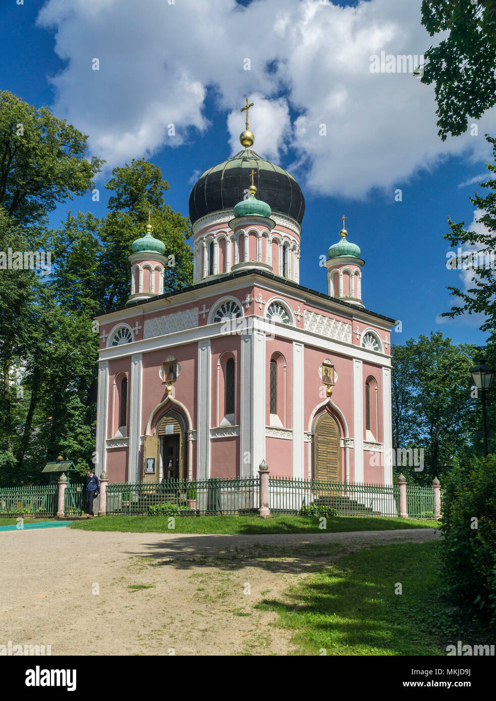 Alexander Nevsky chapel of the Russian Colony Alexandrowka, Potsdam, Alexander Newski Kapelle der russischen Kolonie Alexandrowka Stock Photo