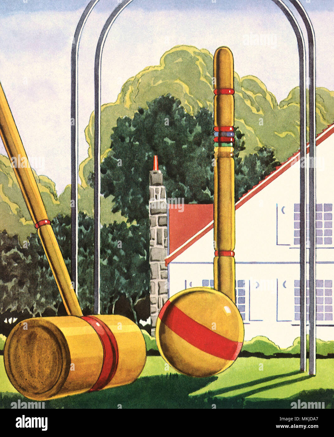 Croquet Mallet, Ball Stock Photo Alamy