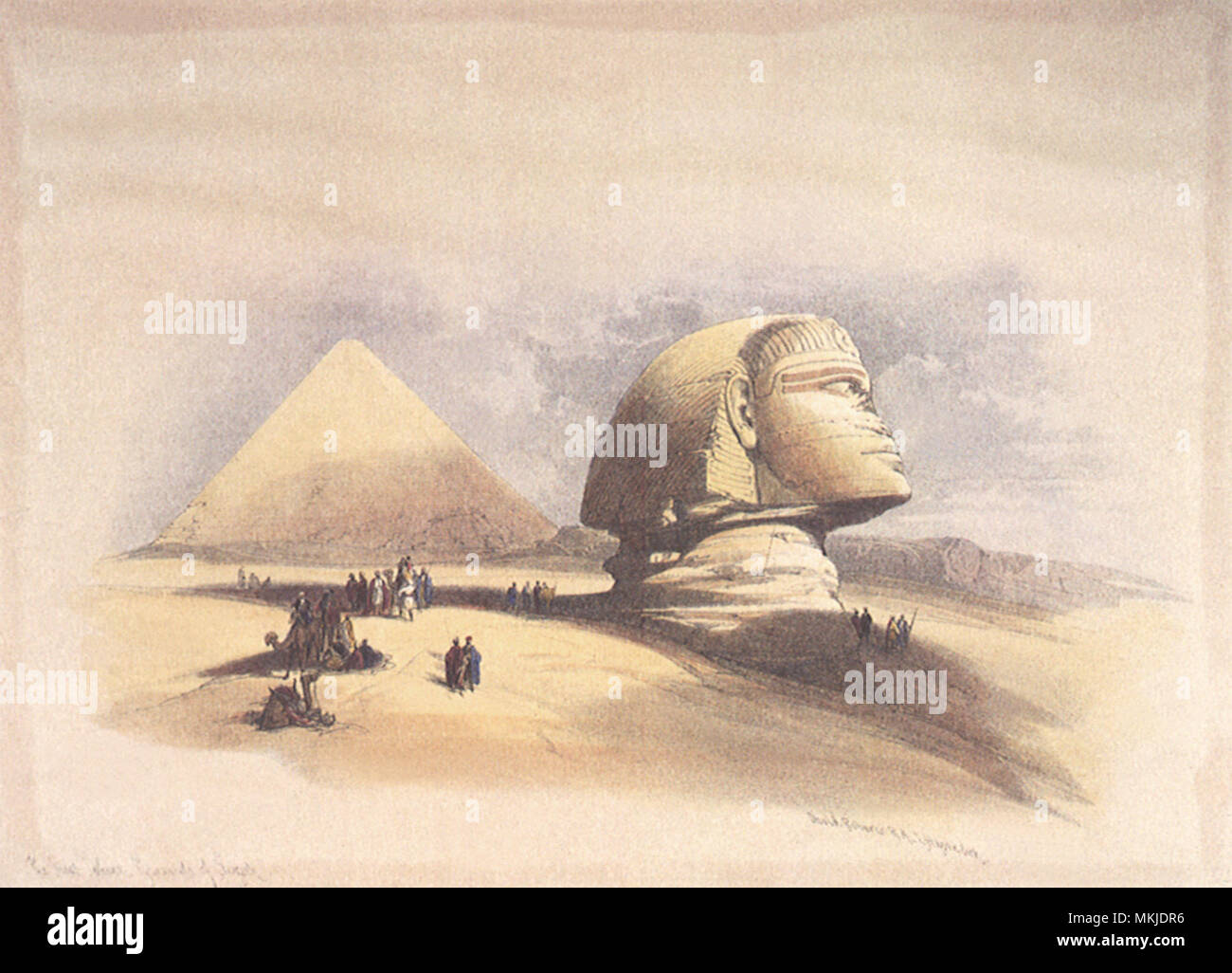 Great Sphinx 1846 Stock Photo