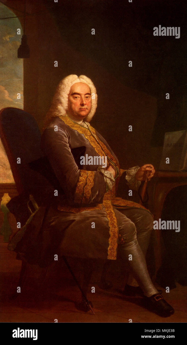 Handel with Music Stock Photo