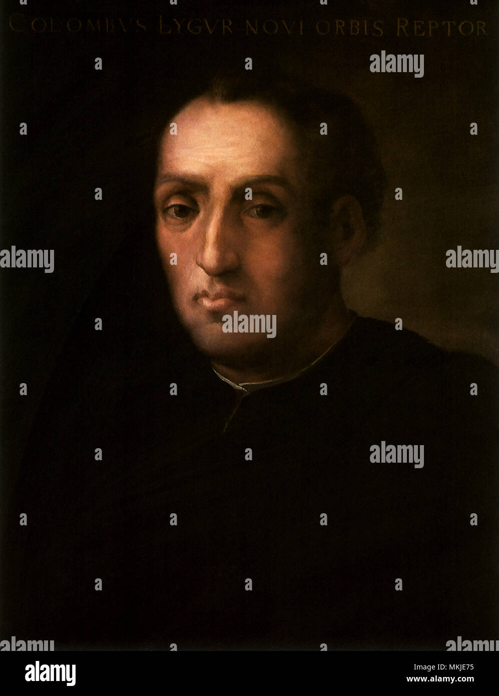 Portrait of Christopher Columbus 1500 Stock Photo