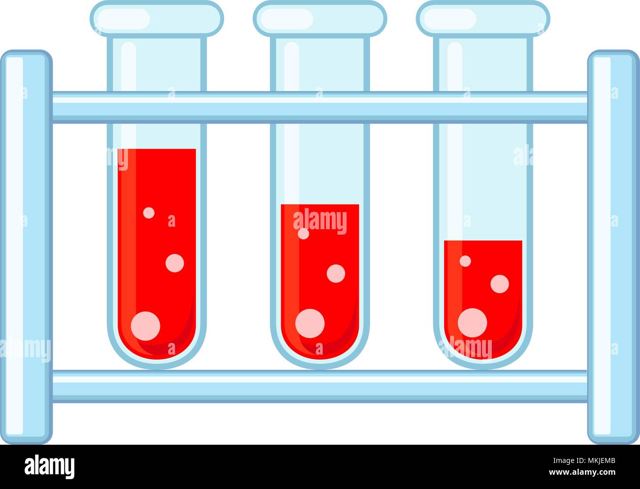 Colorful cartoon blood test tube set isolated on white background.  Healthcare themed vector illustration for icon, sticker, sign, patch,  certificate b Stock Vector Image & Art - Alamy