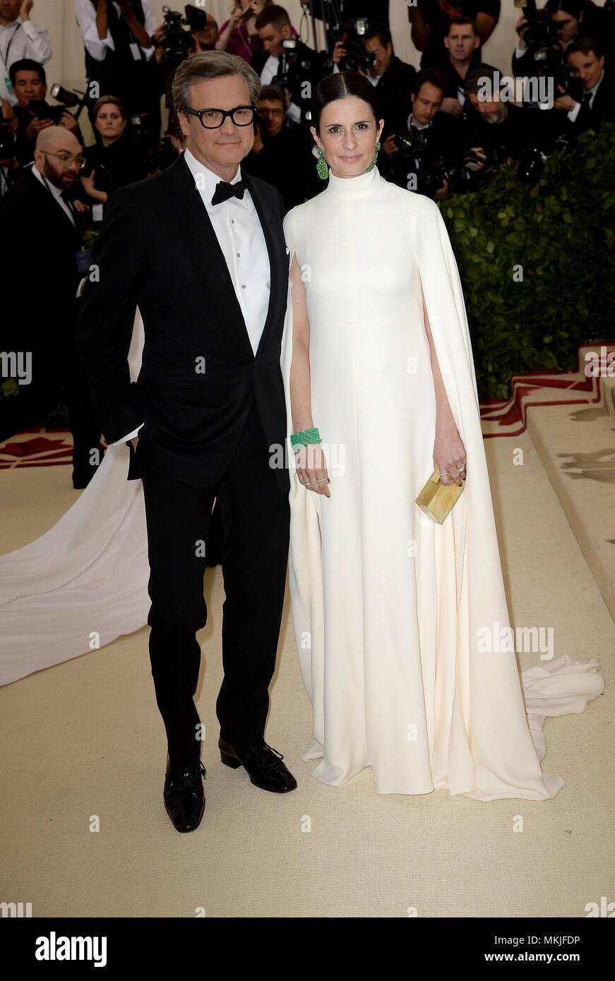 New York, NY, USA. 7th May, 2018. Colin Firth, Livia Giuggioli at