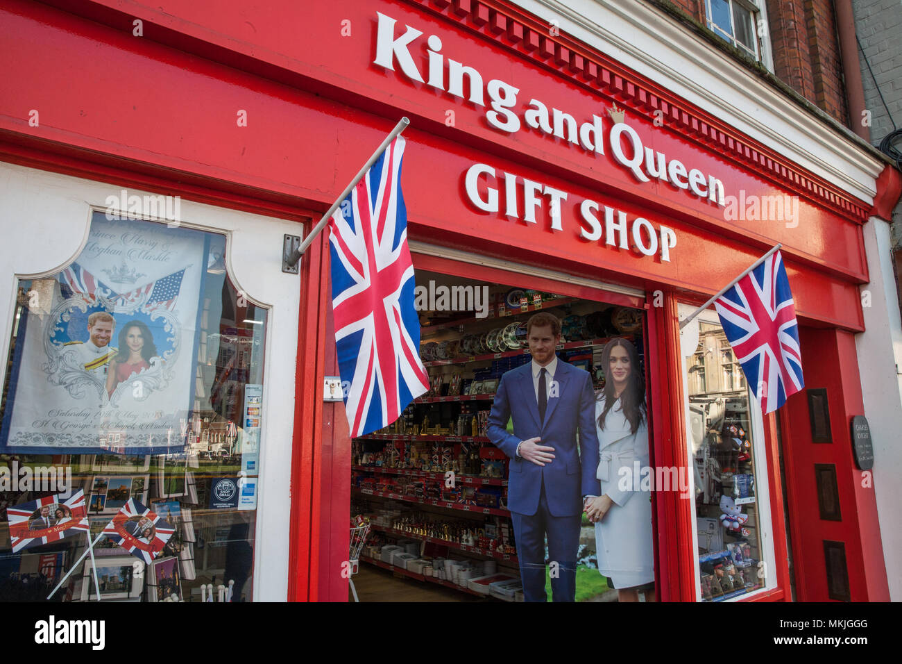 Windsor Uk 8th May 2018 Cardboard Cutout Figures Of Prince