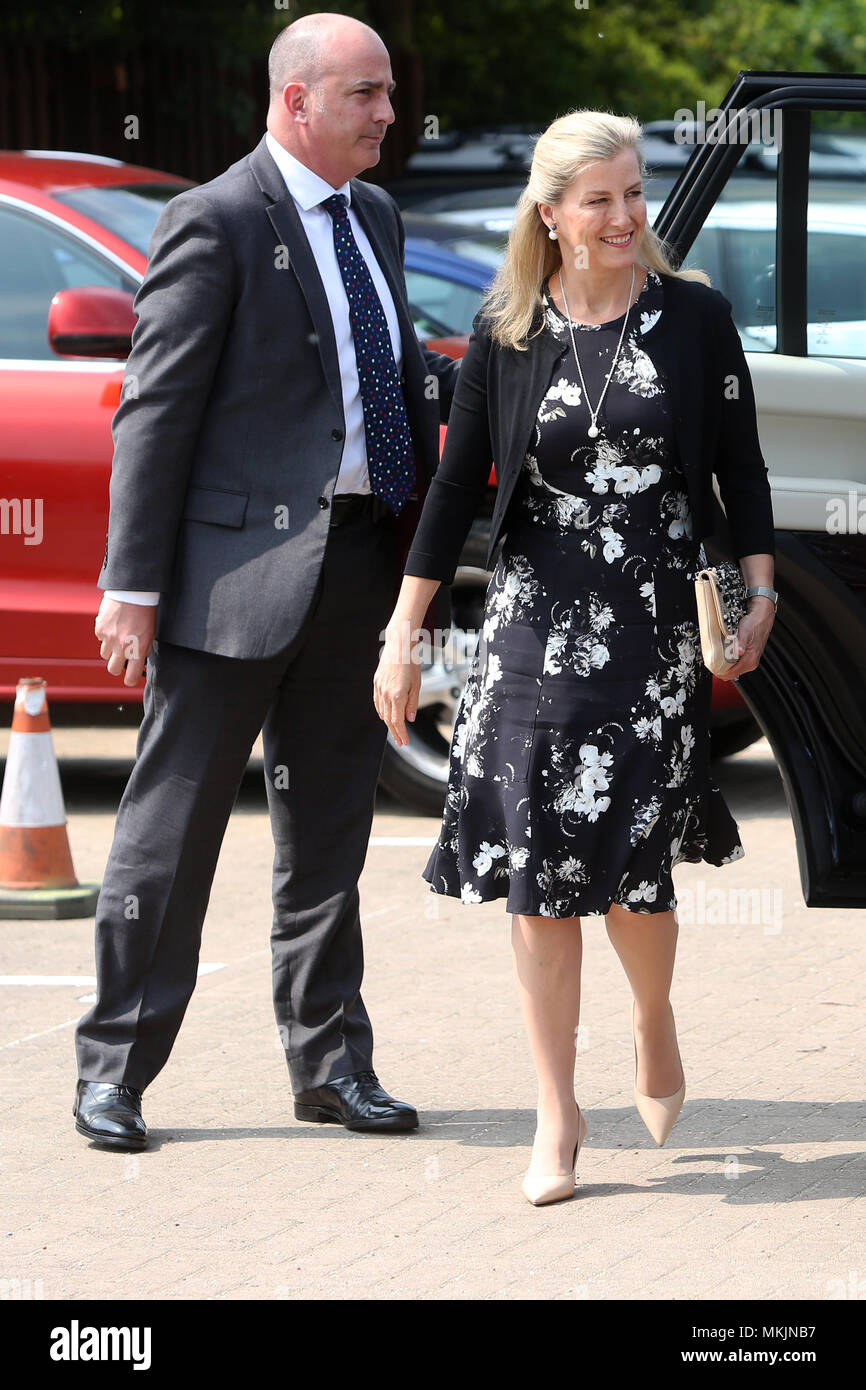 Chichester, UK. 8th May 2018. Royal visit, Chichester, West Sussex, UK. Dementia Support, are delighted to announce the official opening of its new facility: Sage House, by Her Royal Highness The Countess of Wessex on Tuesday 8th May. Tuesday 8th May 2018 © Sam Stephenson/Alamy Live News. Stock Photo