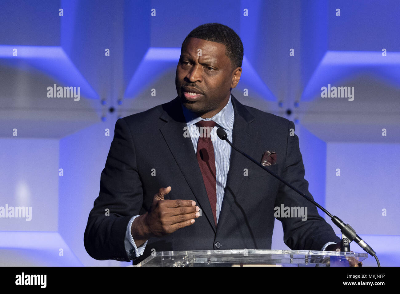 Washington, DC, USA. 8th May, 2018. DERRICK JOHNSON CEO, NAACP, at the