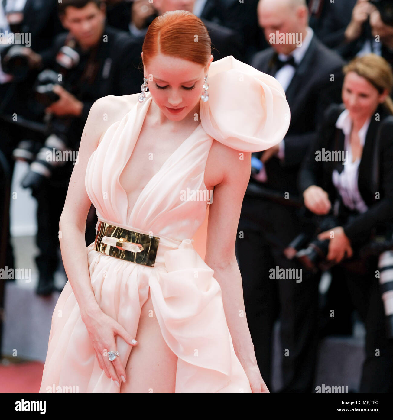 Cannes, France. 8th May, 2018. Barbara Meier at the Opening Ceremony Gala of EVERYBODY KNOWS on Tuesday 8 May 2018 as part of the 71st International Cannes Film Festival held at Palais des Festivals, Cannes. Pictured: Barbara Meier. Picture by Julie Edwards Picture by: Julie Edwards. Credit: Julie Edwards/Alamy Live News Stock Photo