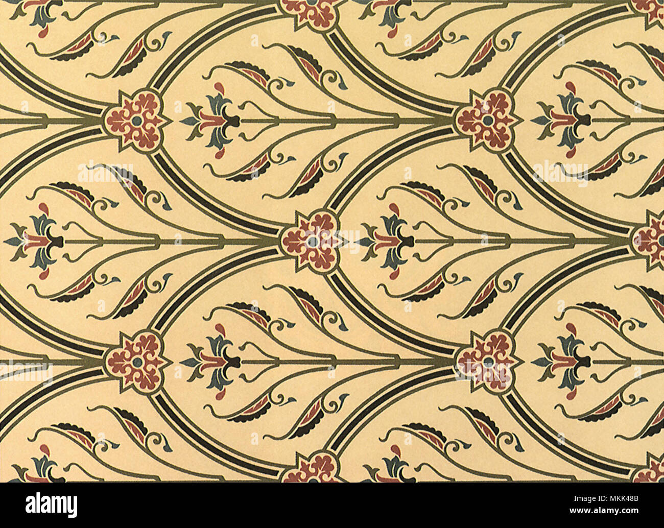 Medieval Floral Pattern Stock Photo