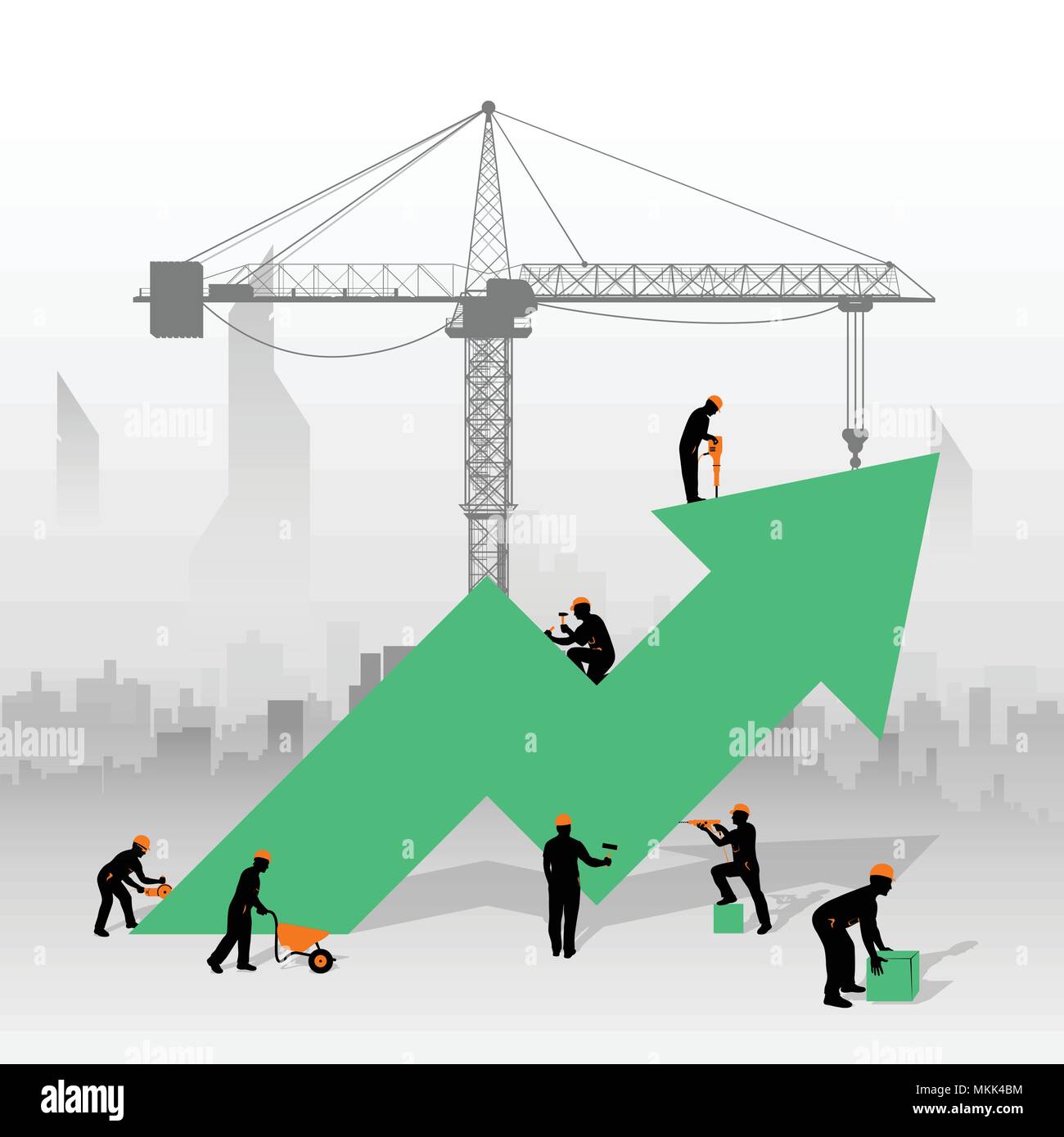 Builders team Stock Vector Images Alamy