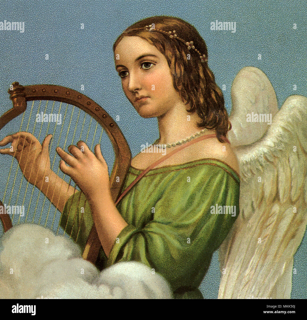 Angel and harp hi-res stock photography and images - Alamy