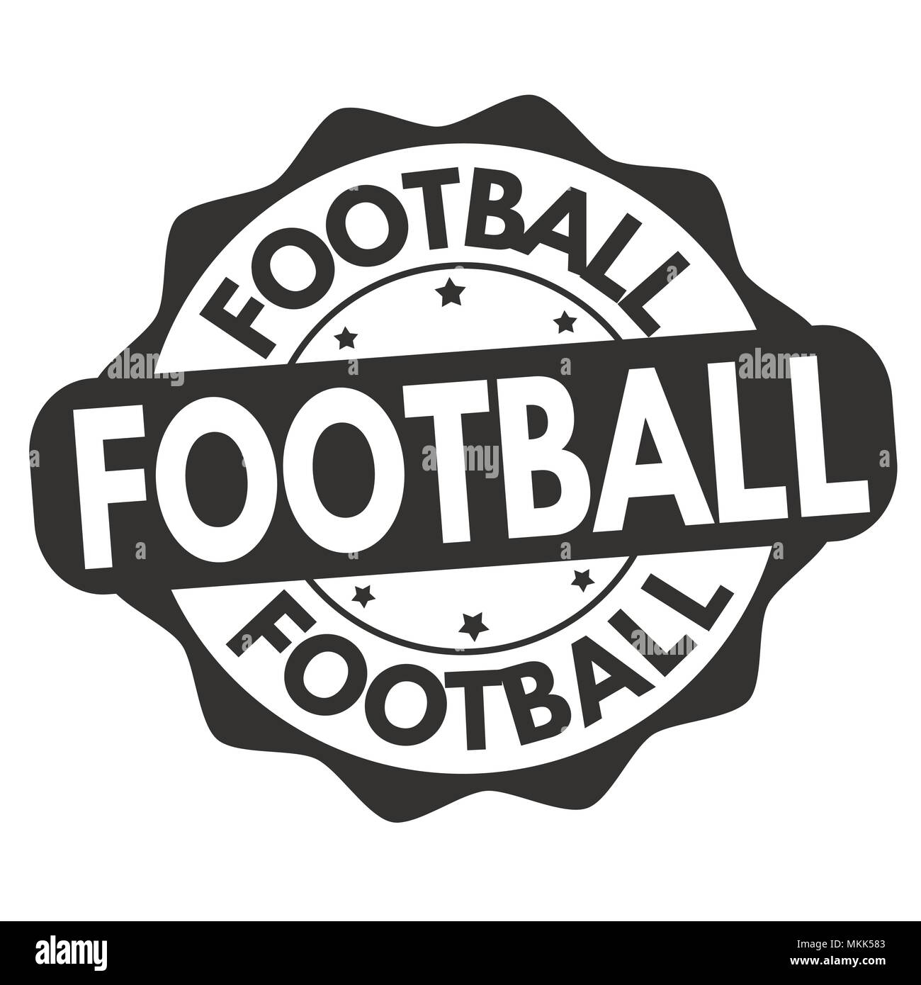 Football grunge rubber stamp on white background, vector illustration
